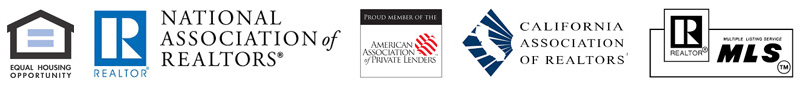 Equal Housing Opportunity, REALTOR, National Association of REALTORS, American Association of Private Lenders, California Association of REALTORS, MLS