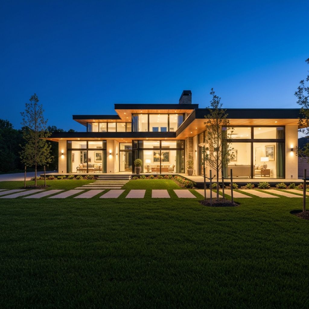 Completed luxury home construction